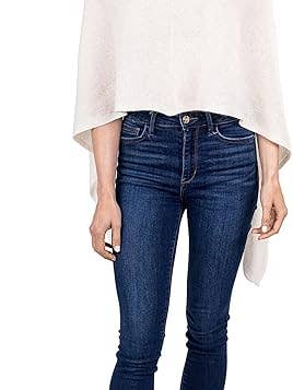 Velanio Ivory 100% Mongolian Cashmere Poncho for wholesale by Velanio Cashmere