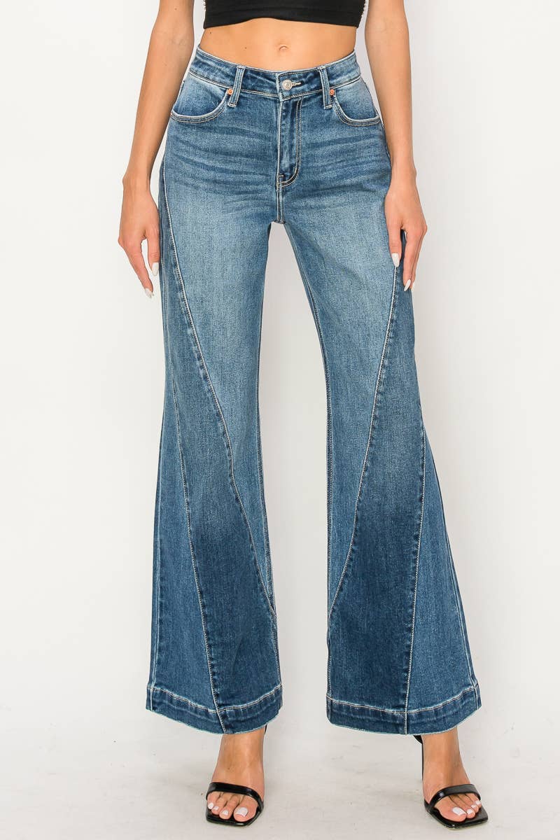 MEDIUM HIGH RISE RELAXED FLARED LEG JEANS for wholesale on Faire3