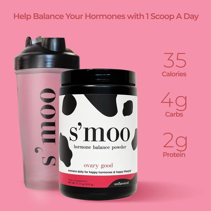 S'moo - PCOS + Hormone Balance Supplements - Vente Supplément oral/vitamine - Ovary Good - Poudre non aromatisée pour l'équilibre hormonal2