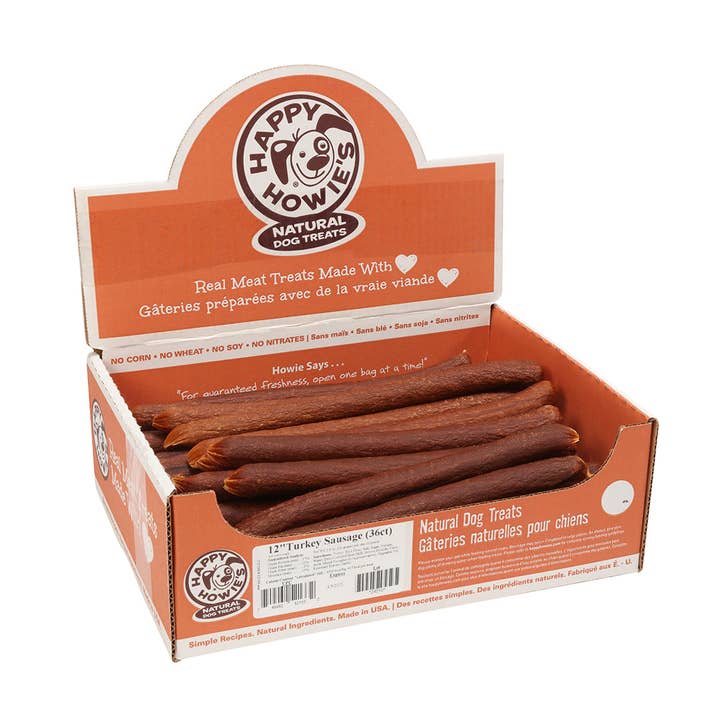 12-inch Turkey Sausage - 36 Count Bulk for wholesale by Happy Howie's