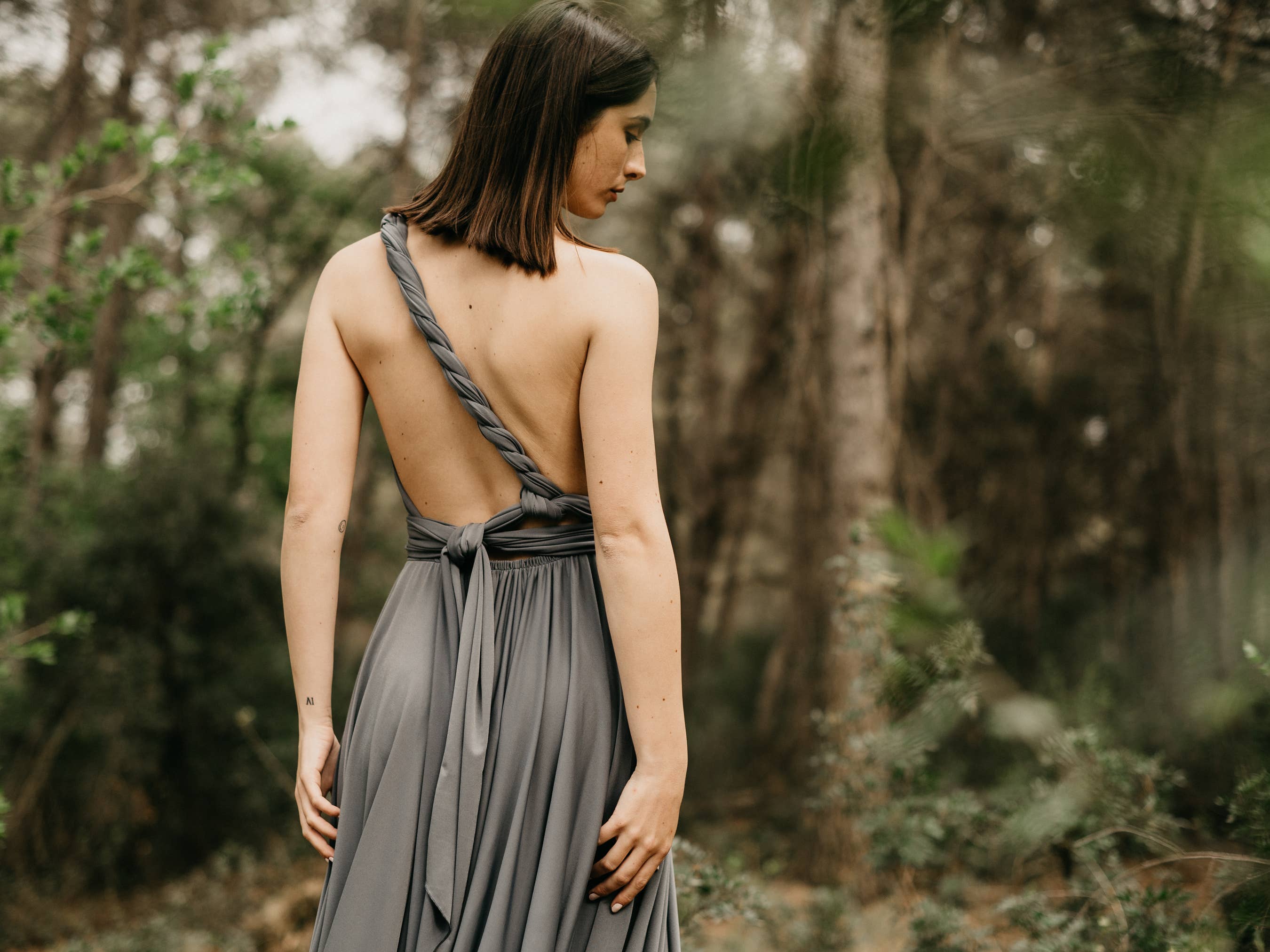 CEYLAN BCN – Engroshandel Kjole - Dame – Midi-kjole i sølv - én størrelse3