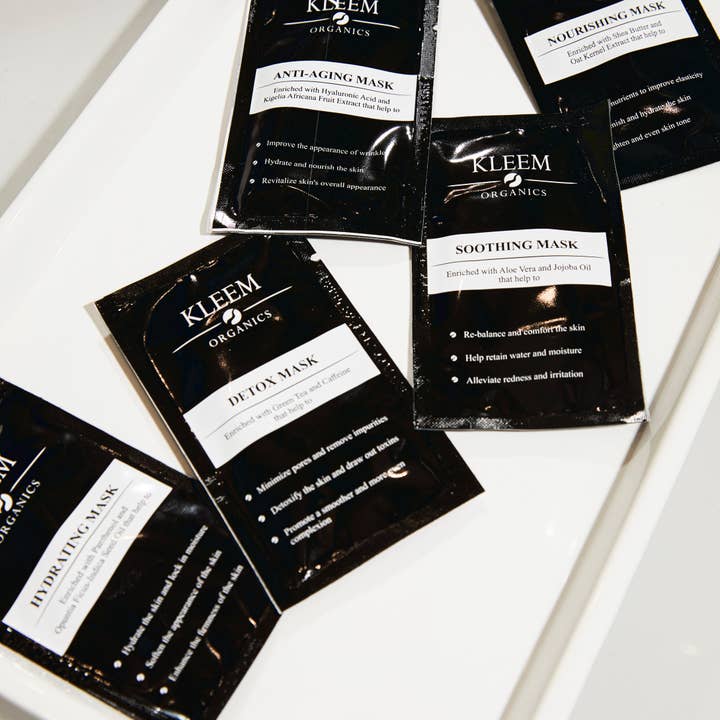 Kleem Organics - Wholesale Skincare Face Mask - FREE 5 PACK FACE MASKS SET2