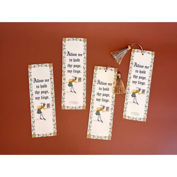 Katiebird Prints - Wholesale Bookmark - Medieval Knight Bookmark - Renaissance Middle Ages Gift7