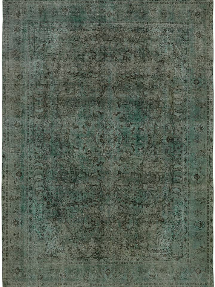 Tapis de grande surface surteint turquoise 10x13 - 43997 pour la vente par RUG N CARPET