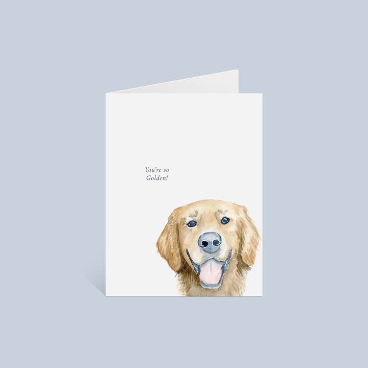Korynne and Company - Wholesale Everyday Greeting Card - You're So Golden! Dog Greeting Card3
