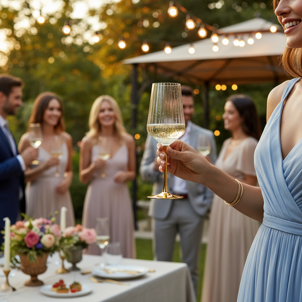 Kadra Kitchenware - Wholesale Wine Glass - Vikko Decor- Elegant, Gold, Wine Glass, 16 Oz2