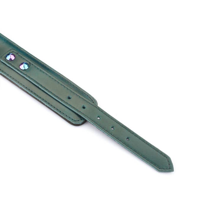 Liebe Seele – wholesale Halsband - Katt och hund – Lyxig blå läder O-ringkrage med blå nitar5