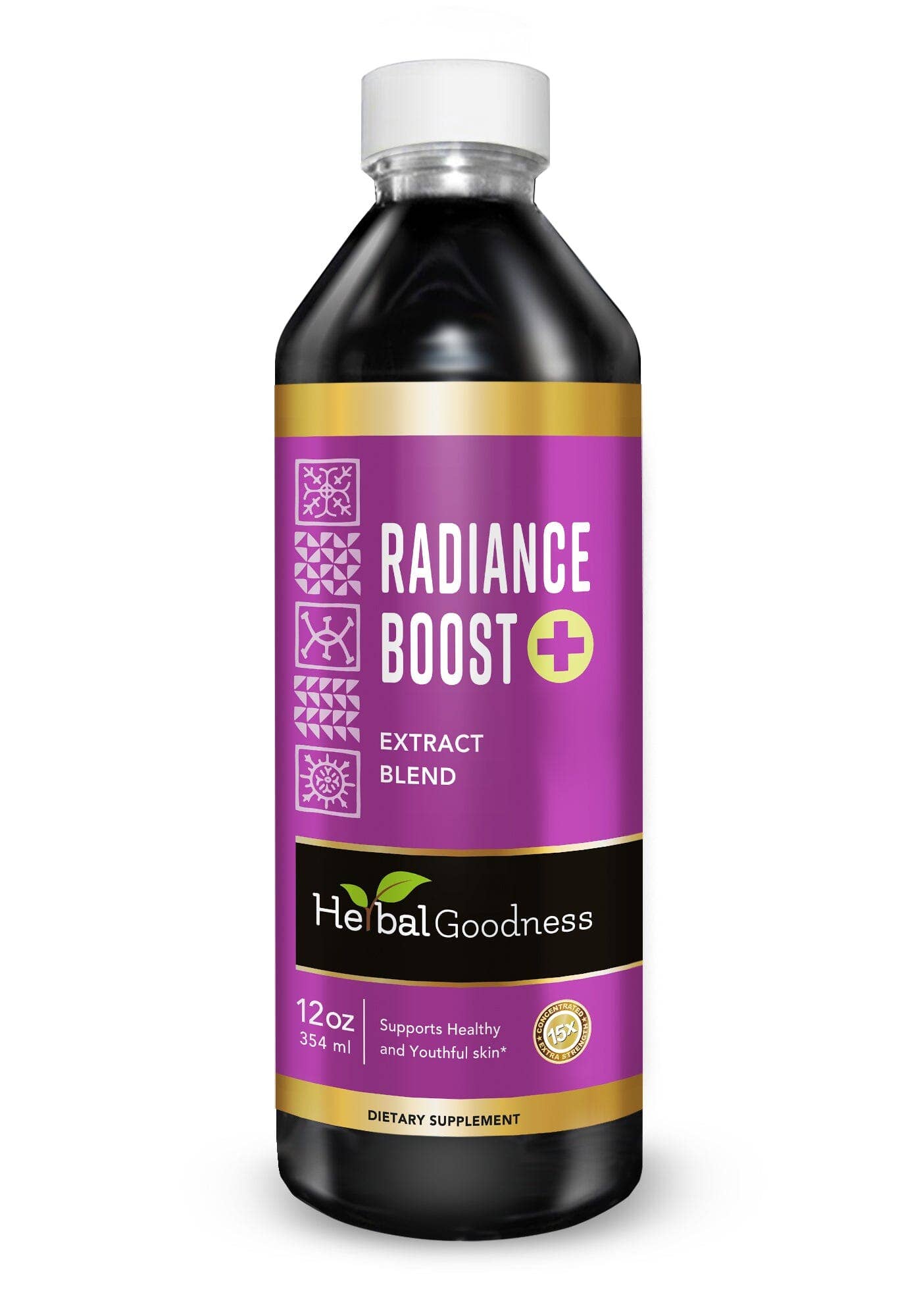 Herbal Goodness - Wholesale Oral supplement/vitamin - Radiance Boost Extract Blend - 12oz Liquid - Natural, Non-GMO - Glow, Radiant Skin, Supple Skin - Herbal Goodness