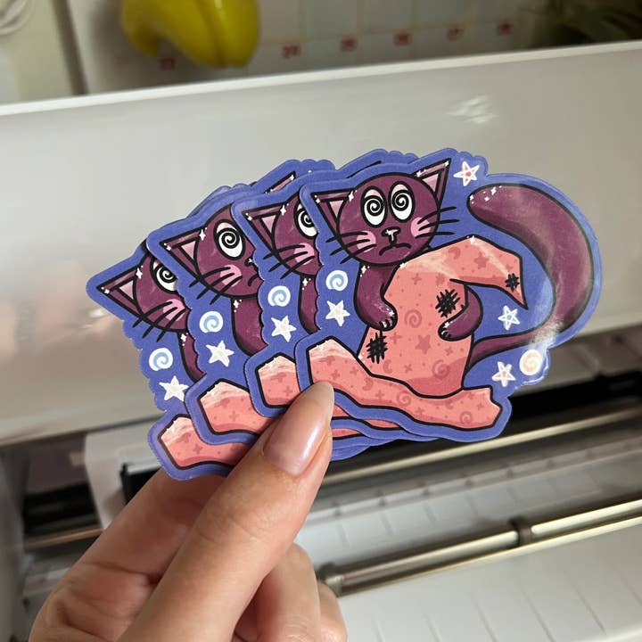 Amanda Eiden - Wholesale Sticker - Magical Cat - Vinyl Sticker4