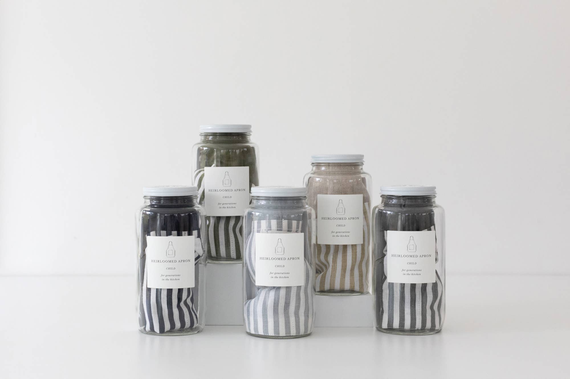 Heirloomed Collection - Wholesale Apron - Kids - Keepsake Jar Linen Child Apron Pewter6