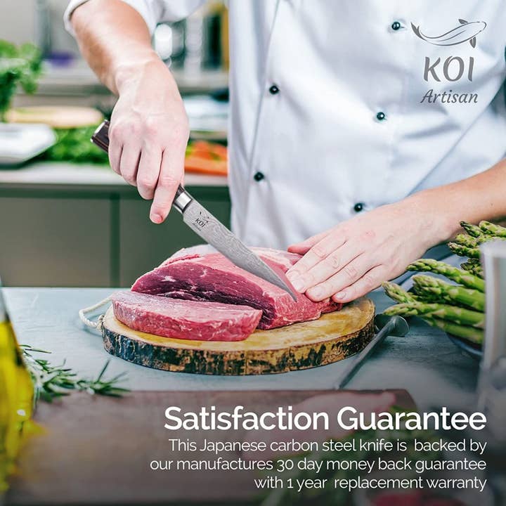 KOI Artisan - Wholesale Kitchen/Utility Knife - KOI ARTISAN Kitchen Utility Knife - 5 Inch Razor Sharp3