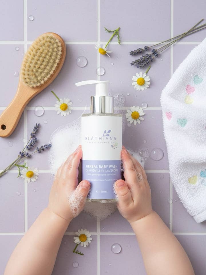 JABÓN PARA BEBÉS A BASE DE HIERBAS - MANZANILLA + LAVANDA para venta al por mayor de BLATHANA HERBAL COSMETICS