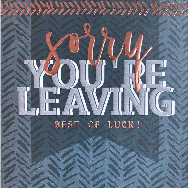 Ledsen att du lämnar Lycka till! Gratulationskort för wholesale av The Handcrafted Card Company
