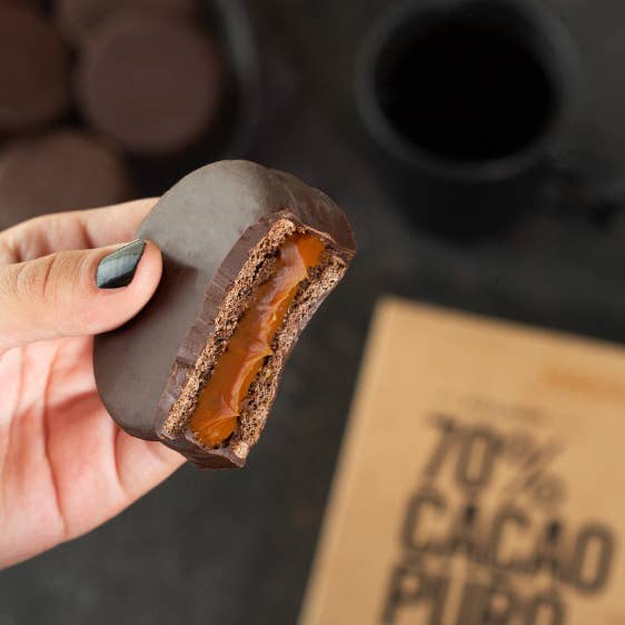 Premium Brand - Vente Biscuits - Havanna | Alfajores enrobés de chocolat pur 70 % cacao | 9 unités | 585 grammes2