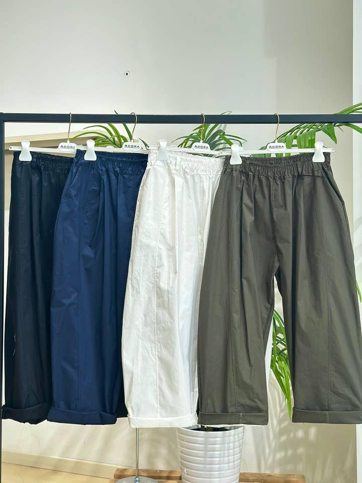 Wide Trousers in Cotton Poplin for wholesale by ADORA