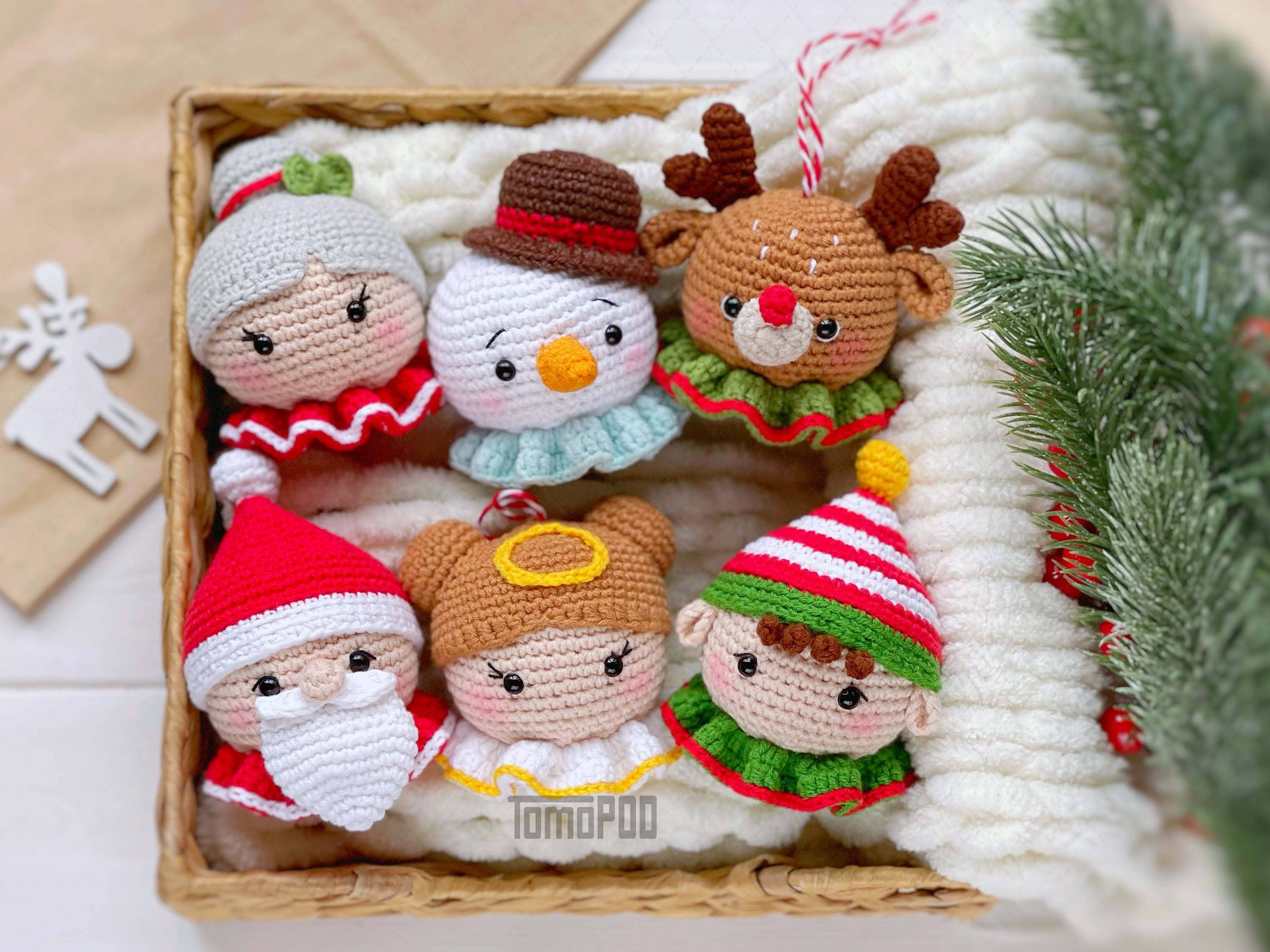 TOMOPOD LLC - Wholesale Ornament - Crochet Christmas Ornaments, Amigurumi Toys, Holiday Decor2