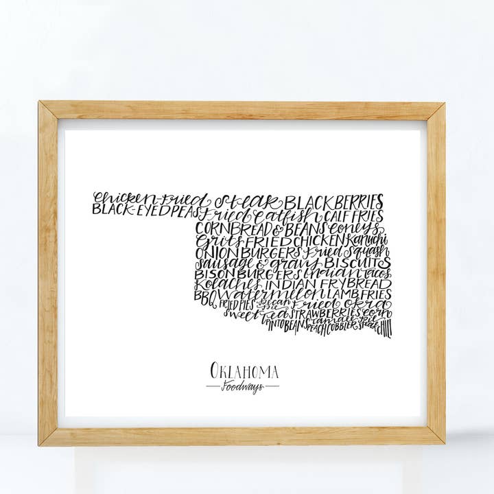 Oklahoma Foodways Print för wholesale av Stately Made