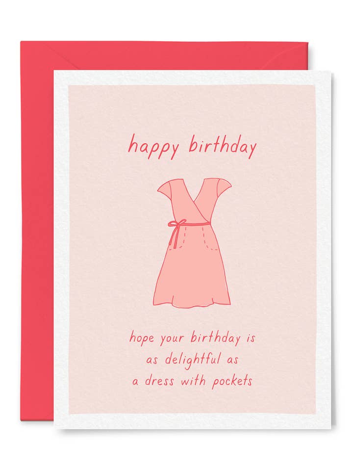 Dress With Pockets Birthday Card for wholesale by Tiny Hooray