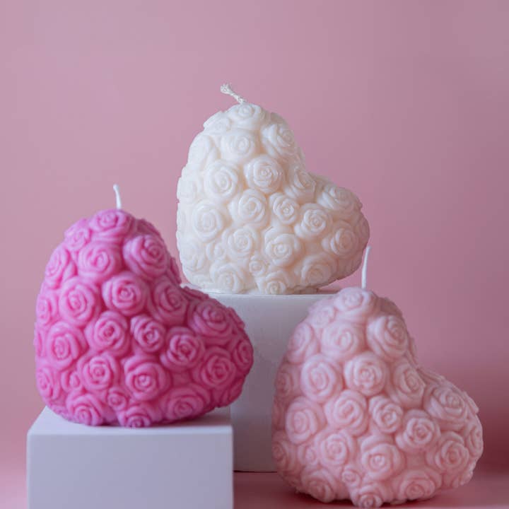 Ritual Spirit ltd - Wholesale Novelty Candle - Large Rose Heart Soy Wax Candle4