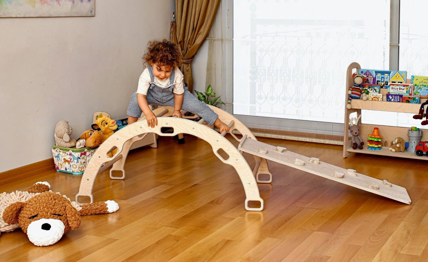 kidodido - Wholesale Wood Toy - Kids - 2 Size Montessori Baby Play Climber Set For Toddler9