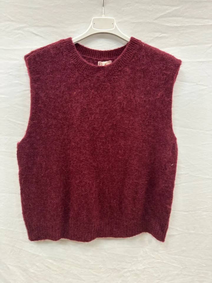 Mimi & Gogo - Wholesale Knit Sweater - Women's - Sleeveless Baby Alpaca Sweater @35552_PulSMAlpaga8