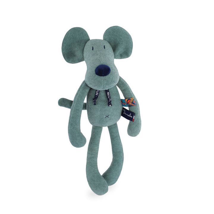 MAÏLOU TRADITION - Wholesale Stuffed/Plush Toy - Kids & Baby - Grigrine the green mouse -Les Pop - 40 cm
