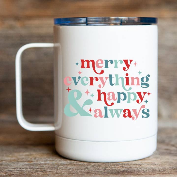 Kerstmis 12oz Reisbeker voor wholesale door Stencil Art Canada