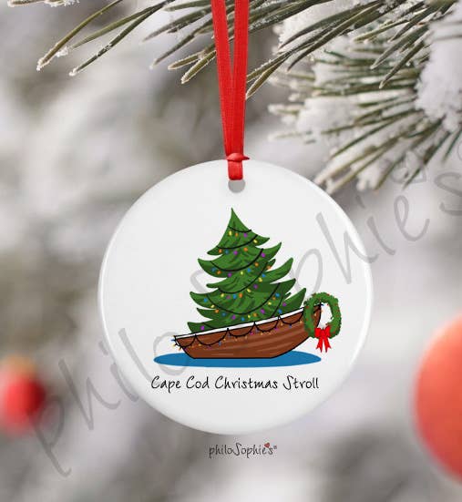 philoSophie's Stationery & Gifts - Venta al por mayor Adornos - Adorno de Barco de Madera con Árbol de Navidad para Colgar Nombres0