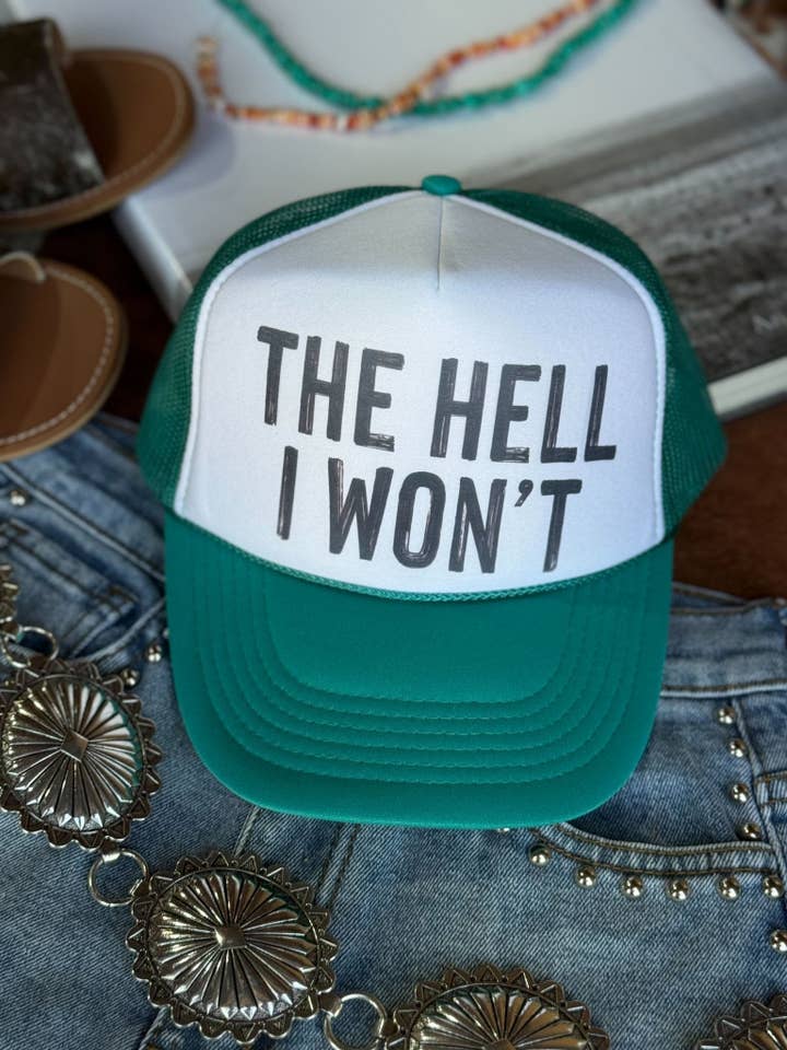 Hell I Won't Trucker Hat for wholesale by Wild Junkie