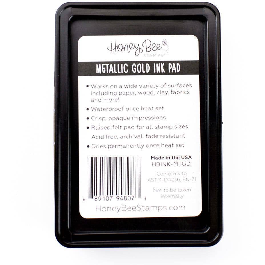Honey Bee Stamps – Carimbo de borracha/decorativo por atacado – Almofada de Tinta Bee Creative - Tinta Pigmentada Dourada Metálica5