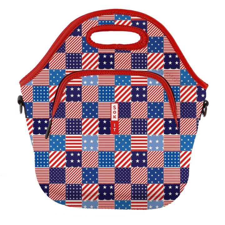 LunchTote XL - Patriotic Patchwork for wholesale by Sok-It Wholesale