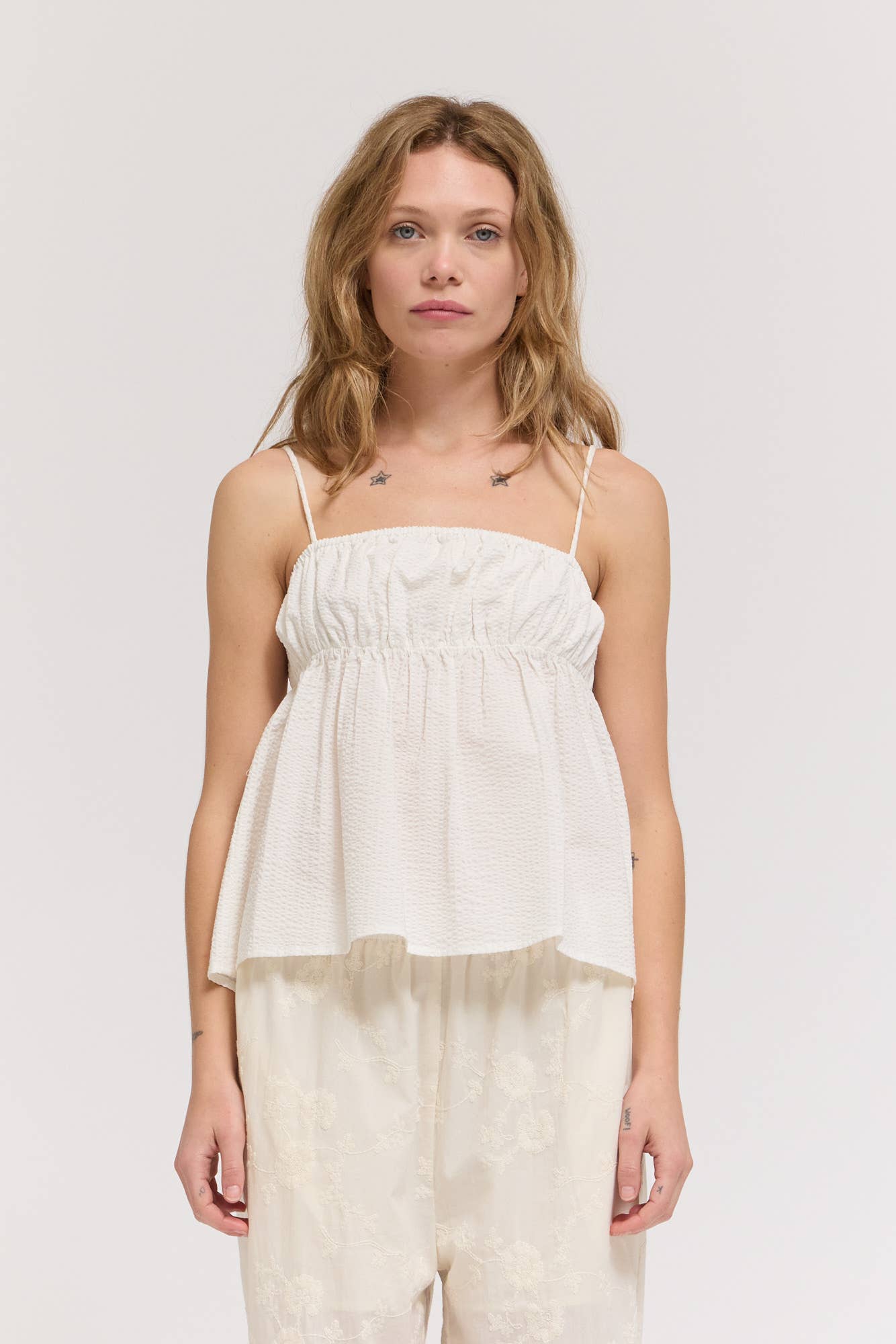 Grade & Gather – Großhandel Bluse – Damen – 41897 - SEERSUCKER-TRÄGEROBERTEIL0