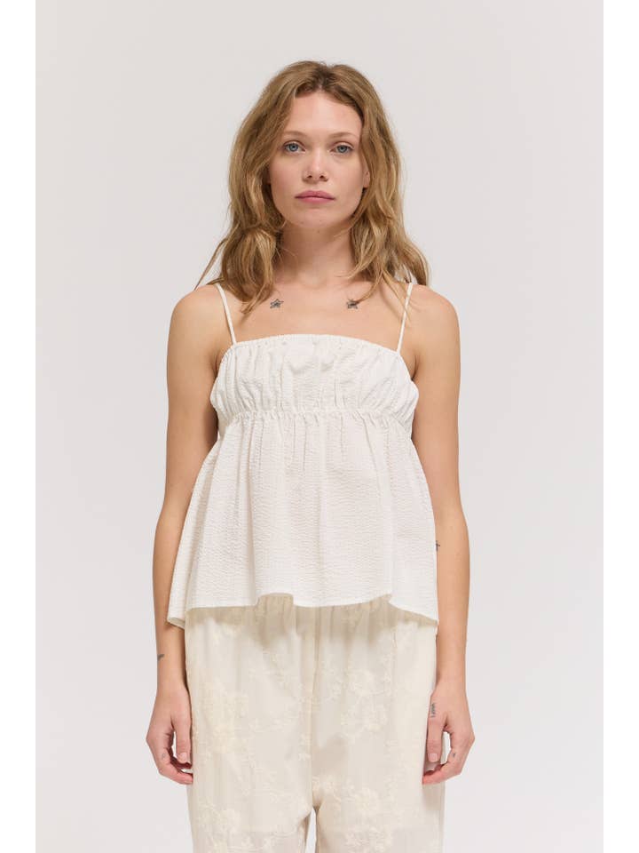 Grade & Gather – Großhandel Bluse – Damen – 41897 - SEERSUCKER-TRÄGEROBERTEIL