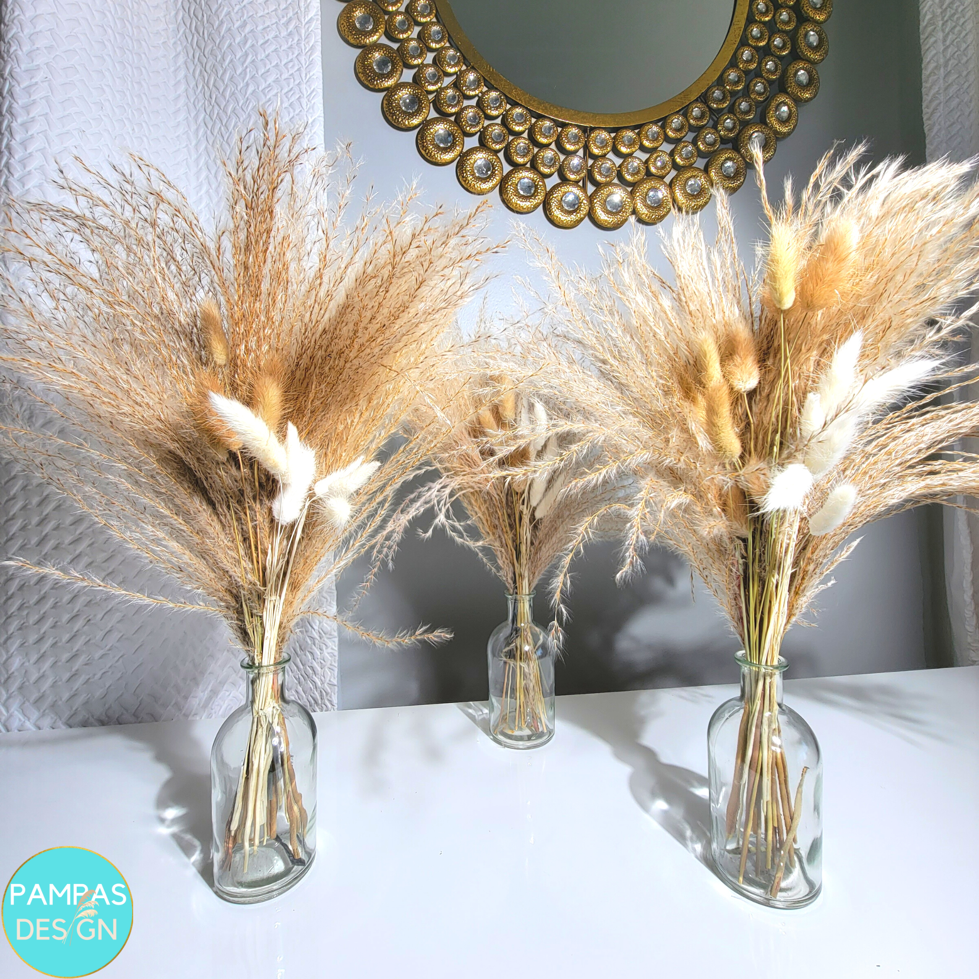Pampas Design - Wholesale Dried/Pressed Flowers - Pampas Grass Centerpieces including Vase8