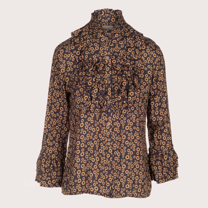 The Modern Ruffle Blouse-Viscose for wholesale by ODAY