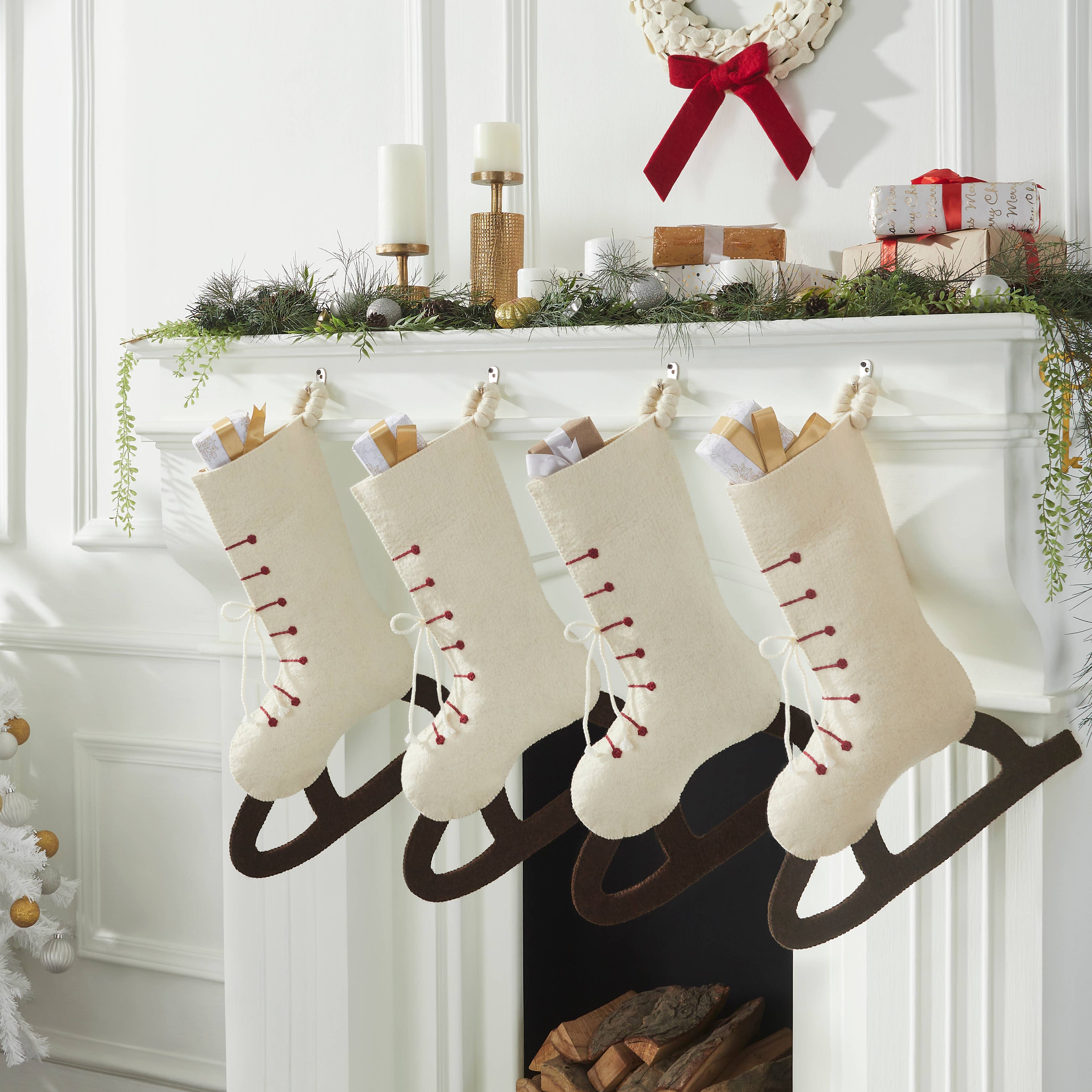 Arcadia Home - Wholesale Holiday Stocking - Ice Skate, Figure Skate  Handmade Christmas Stocking3
