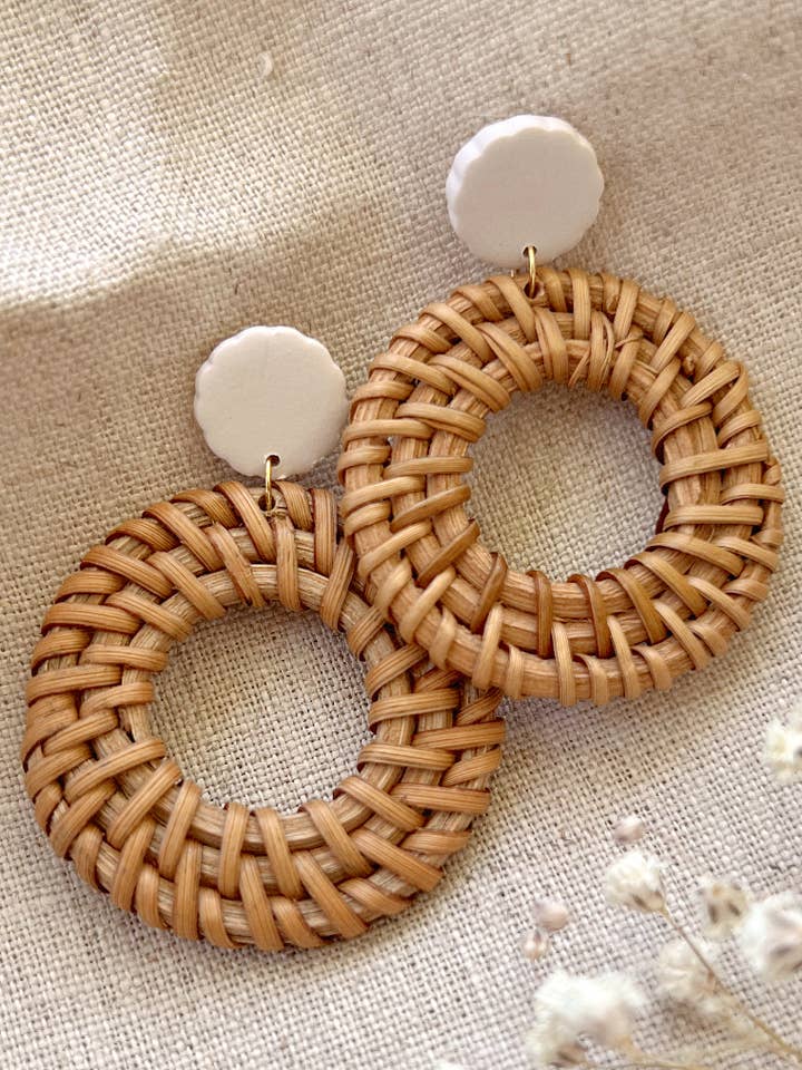 The Noa Rattan Earrings for wholesale by Bilsy.Co