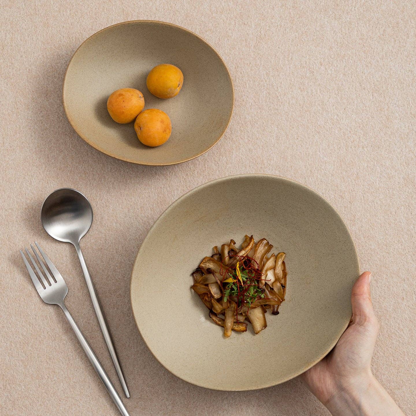 Gohobi （We cover U.S. import duties） – wholesale Serving bowl – Gohobi Japanese Ceramic Irregular Salad Bowl10