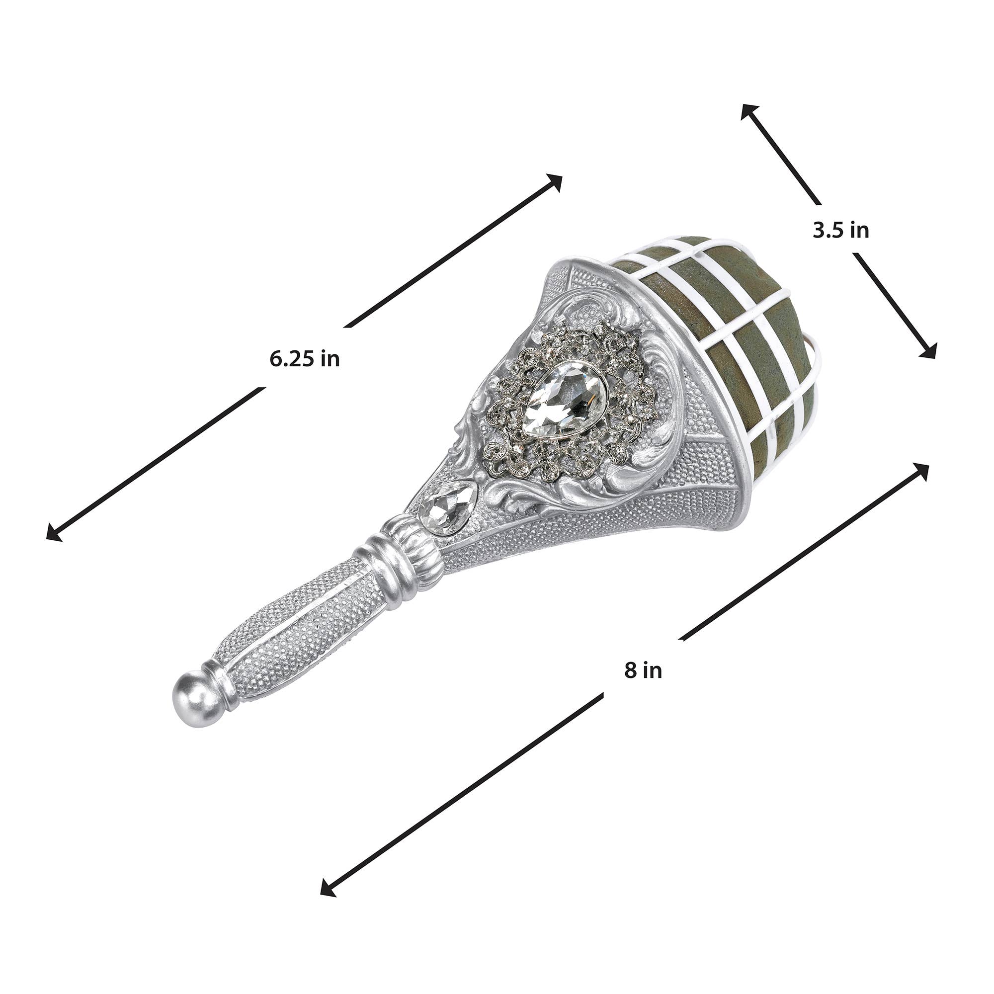 Lillian Rose - Wholesale Artificial Flowers - Lillian Rose Jeweled Silver Wedding Bouquet Holder1