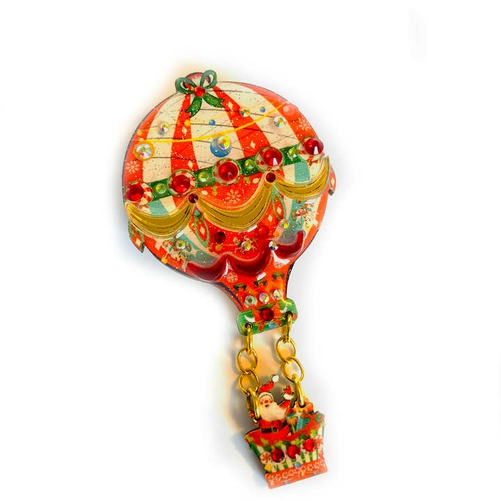 Rosie Rose Parker - Vente Broches - Broche ballon de Noël, épingles de Noël, bijoux insolites1