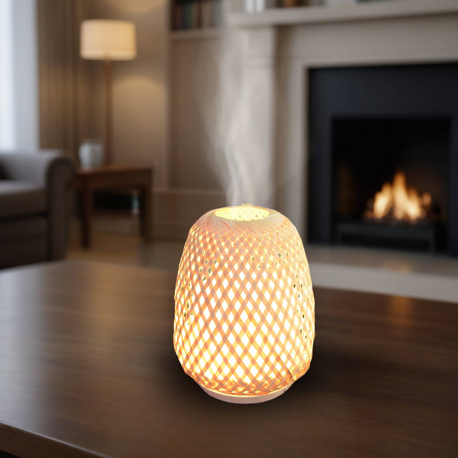 Zen'Arôme - Vente Diffuseur électronique - Diffuseur Huile Essentielle en Bambou Naturel Tressé Olaki5