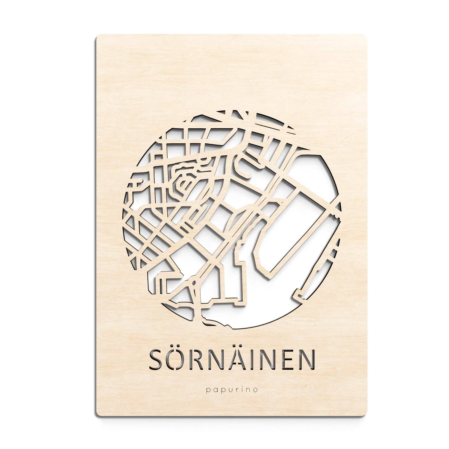 Papurino - Wholesale Postcard - Helsinki Sörnäinen map card0