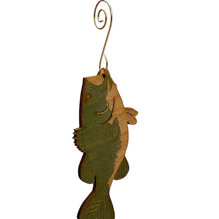 Bass Fish Ornament for wholesale by Green Tree Jewelry