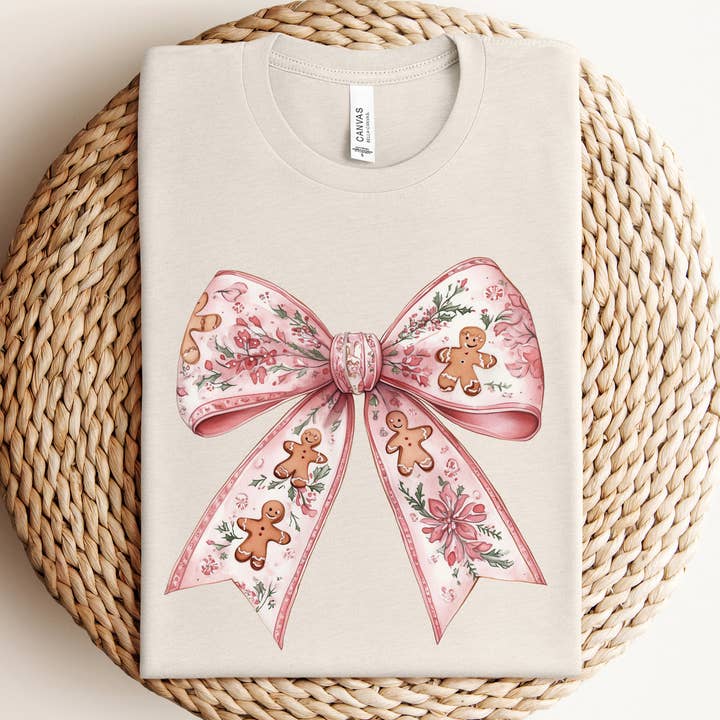 Willow Poppy - Wholesale T-Shirt (Graphic) - Women's - Gingerbread Bow Graphic Tee