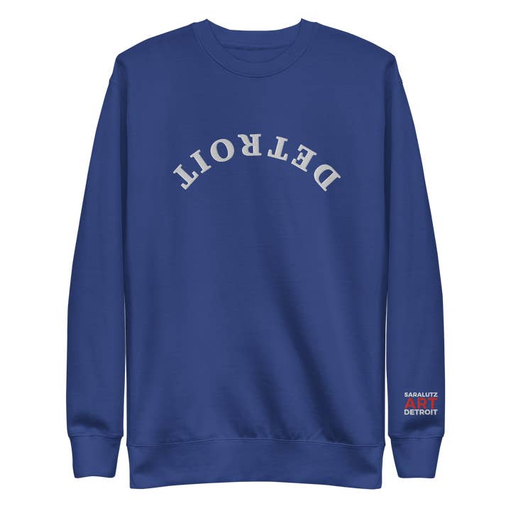 Sweat-shirt brodé Detroit pour la vente par Sara Lutz Art