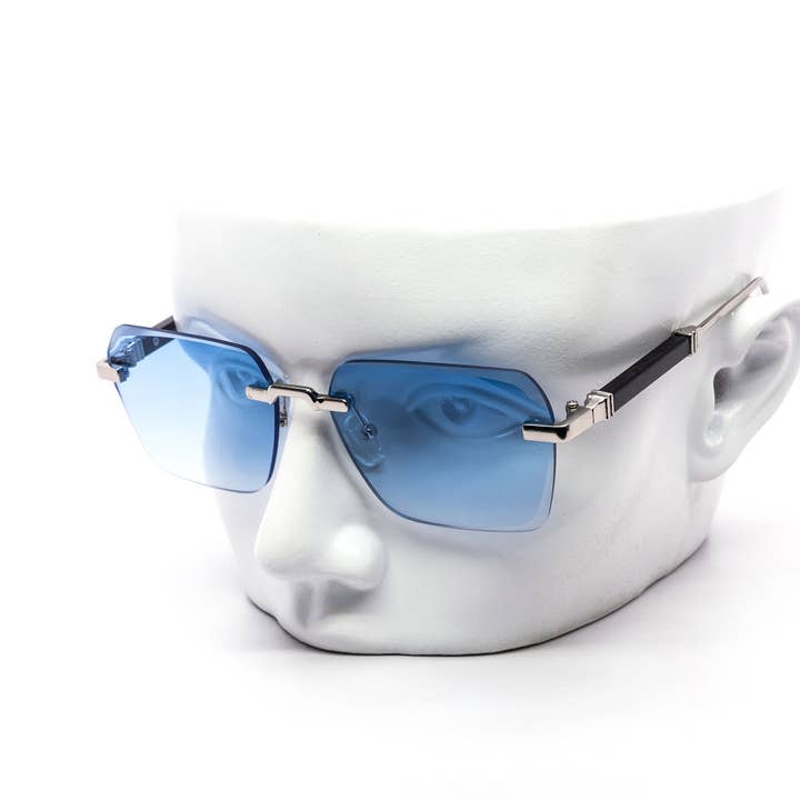 Still Friday - Wholesale Sunglasses - Unisex - Luxury Rimless Miter-Cut Gradient Lens Sunglasses3