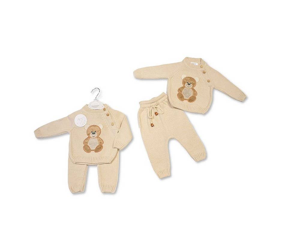 Sheldon International – Conjunto de roupa - Bebé por atacado – Conjunto de Malha para Bebé 2 Peças - Teddy0