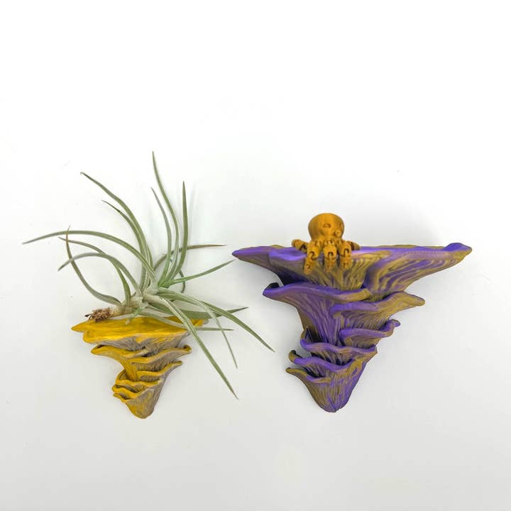 Shimmering Djamor Fungus Floating Shelf Eco-Friendly, Elegant Home Decor, 6 Colors for wholesale by Brehmwood Creative