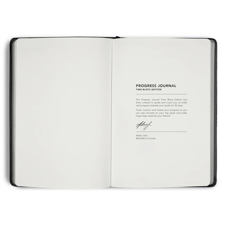 MiGoals - Wholesale Journal/Diary - Time Block 90 Day Progress Journal1