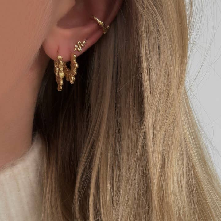 Nava Copenhagen - Wholesale Hoop Earrings - Nagaina Earrings - Gold Plated1